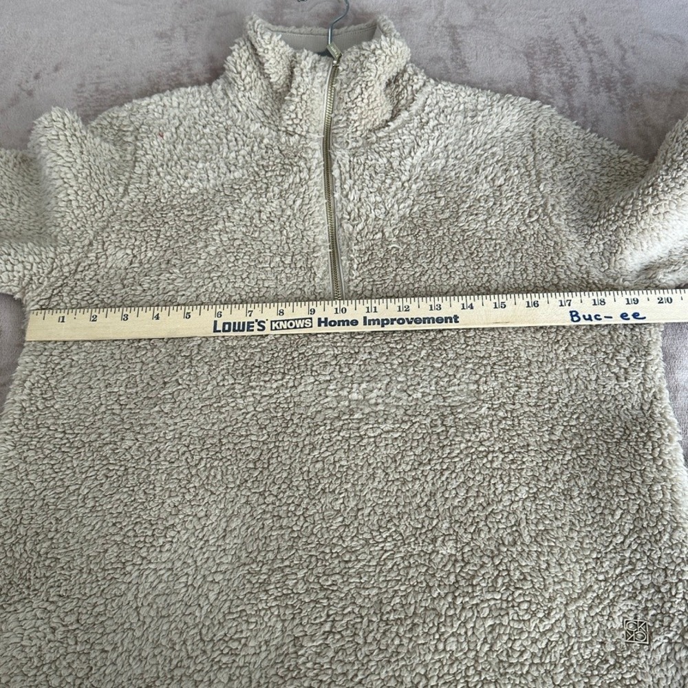 Calvin Klein Women's Sherpa Quarter Zip Pullover Jacket S M1XHP855 Teddy Fleece - Picture 3 of 7